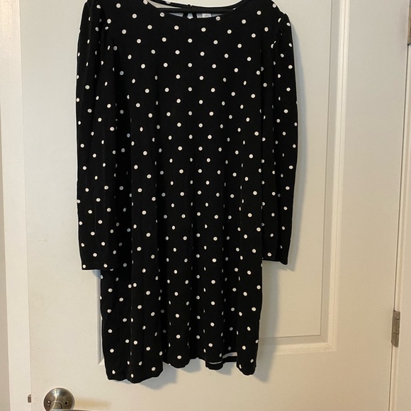 Old Navy Black Dress with White Dots - Picture 1 of 4